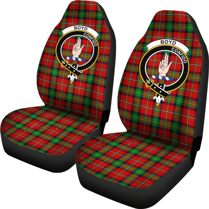 Scottish Boyd Clan Crest Tartan Car Seat Covers 1
