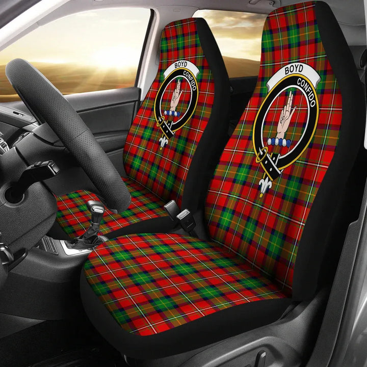 Scottish Boyd Clan Crest Tartan Car Seat Covers 2