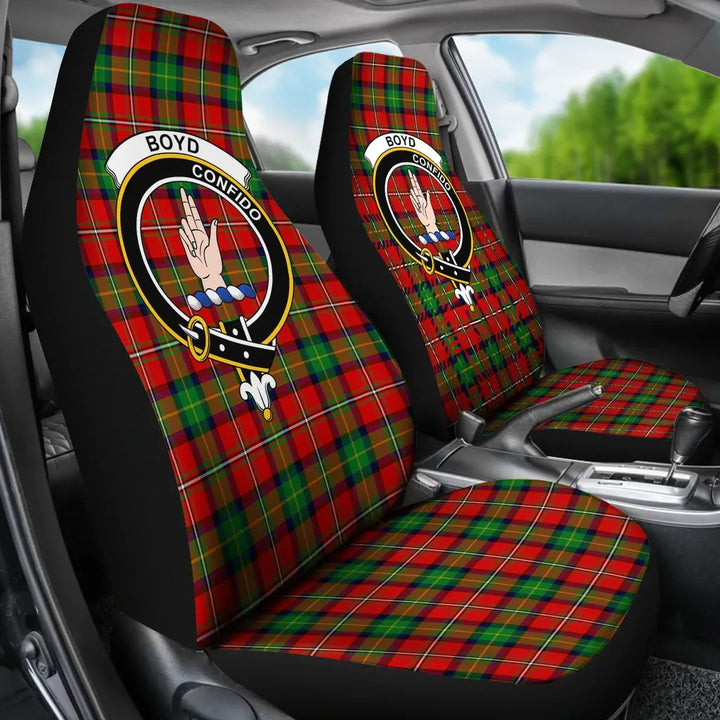 Scottish Boyd Clan Crest Tartan Car Seat Covers 3