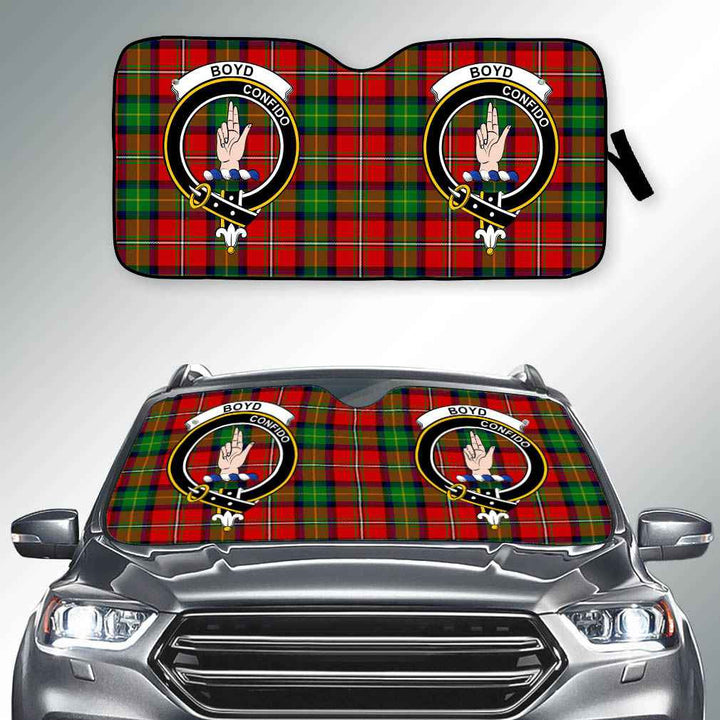 Scottish Boyd Clan Crest Tartan Car Windshield Sun Shade Tartan Plaid 2