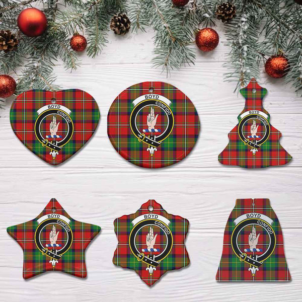 Scottish Boyd Clan Crest Tartan Ceramic Ornament All Tartan Plaid