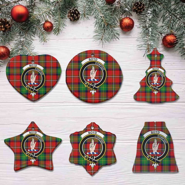 Scottish Boyd Clan Crest Tartan Ceramic Ornament All Tartan Plaid