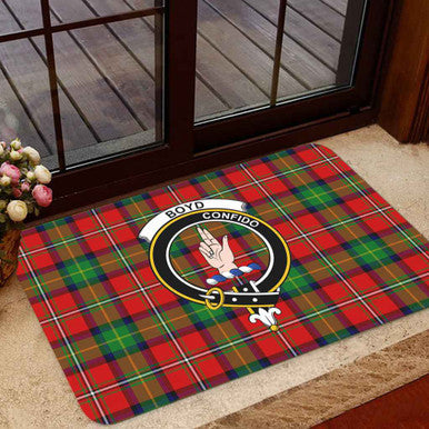 Scottish Boyd Clan Crest Tartan Door Mat Tartan Plaid 1