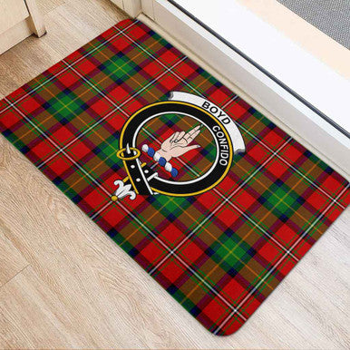 Scottish Boyd Clan Crest Tartan Door Mat Tartan Plaid 2