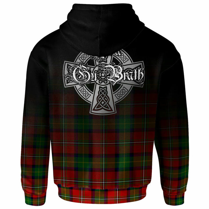 Scottish Boyd Clan Crest Tartan Hoodie - Alba Gu Brath Family Crest Celtic Inspired Back Side Tartan Plaid