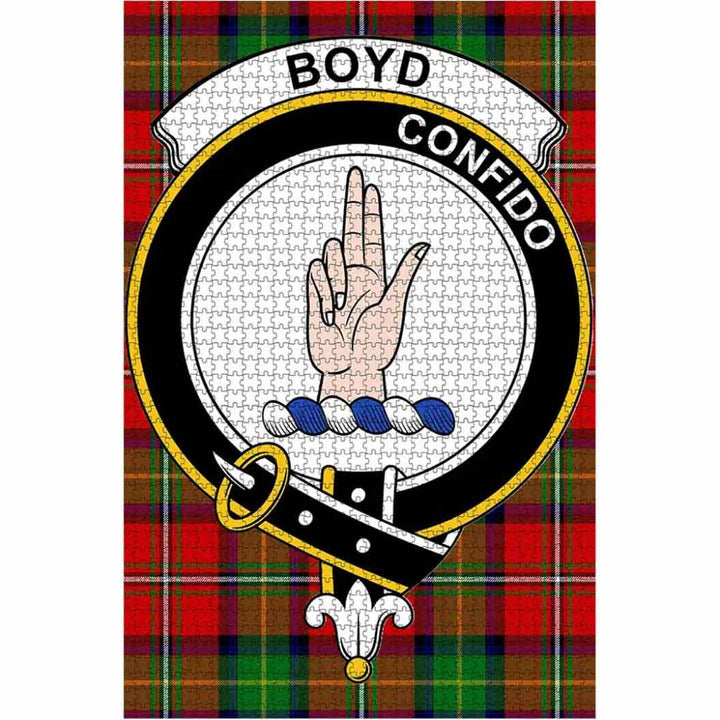 Scottish Boyd Clan Crest Tartan Jigsaw Puzzle 1