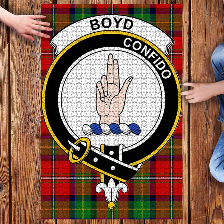Scottish Boyd Clan Crest Tartan Jigsaw Puzzle 3