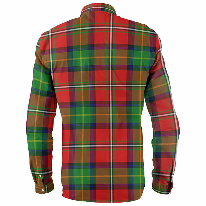 Scottish Boyd Clan Crest Tartan Long Sleeve Shirt Back Side Tartan Plaid