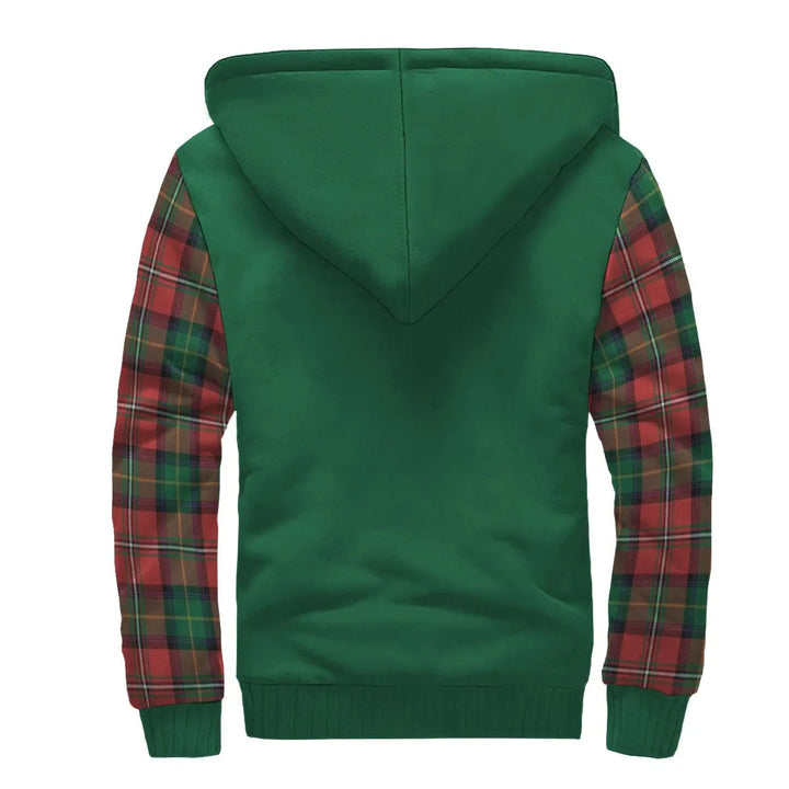 Scottish Boyd Clan Crest Tartan Plaid Sleeve Sherpa Hoodie