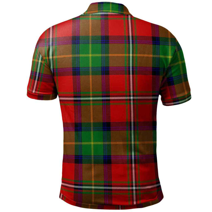 Scottish Boyd Clan Crest Tartan Polo Shirt Back Side Tartan Plaid