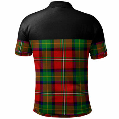 Scottish Boyd Clan Crest Tartan Polo Shirt - Horizontal Style Back Side Tartan Plaid