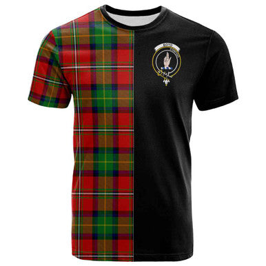 Scottish Boyd Clan Crest Tartan T-Shirt Half in Me Front Side Tartan Plaid