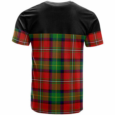 Scottish Boyd Clan Crest Tartan T-Shirt - Horizontal Style Back Side Tartan Plaid
