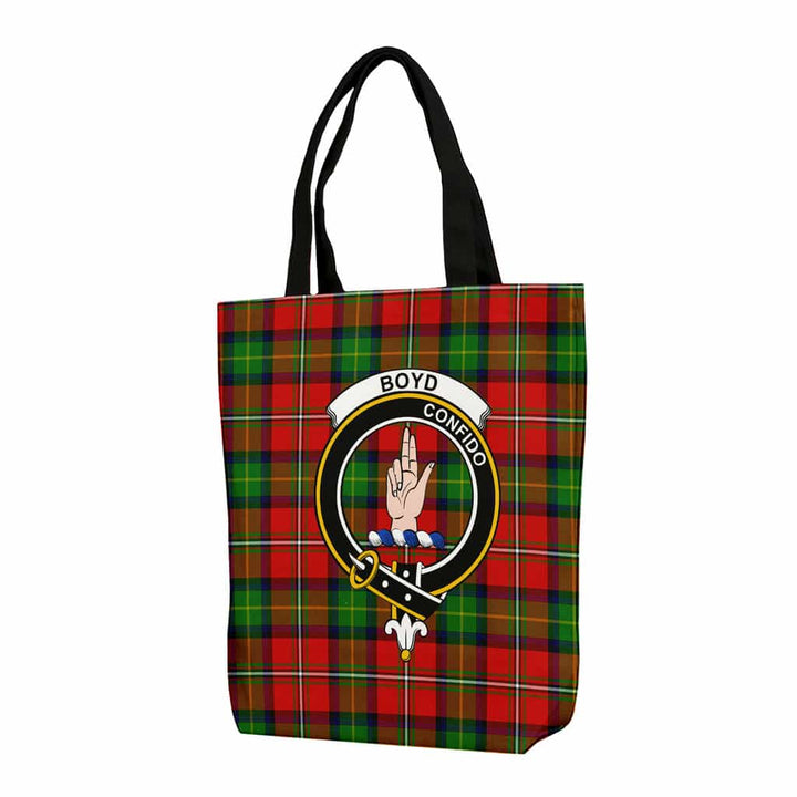 Scottish Boyd Clan Crest Tartan Canvas Bag With Shoulder Strap Tartan Plaid 1