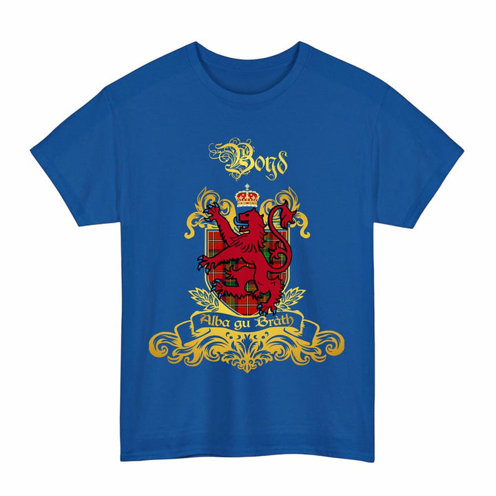 Scottish Boyd Clan Tartan Lion Rampant of Scotland T-Shirt Tartan Plaid Royal Color