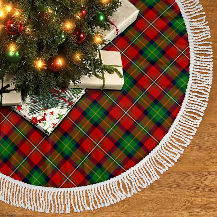 Scottish Boyd Modern Clan Tartan Christmas Tree Skirt Tassels 2 Tartan Plaid