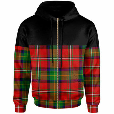 Scottish Boyd Modern Clan Tartan Hoodie - Horizontal Style Zip Tartan Plaid
