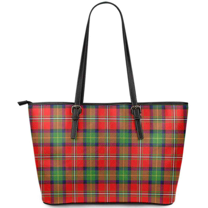 Scottish Boyd Modern Clan Tartan Leather Tote Tartan Plaid