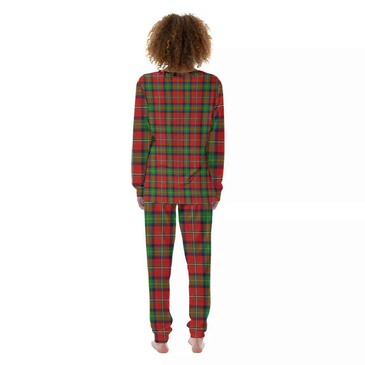 Scottish Boyd Modern Clan Tartan Pajama Set Women Back Side Tartan Plaid