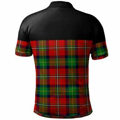 Scottish Boyd Modern Clan Tartan Polo Shirt - Horizontal Style Back Side Tartan Plaid