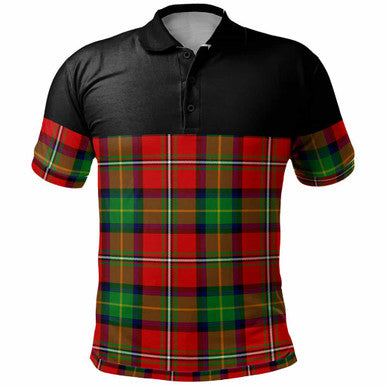 Scottish Boyd Modern Clan Tartan Polo Shirt - Horizontal Style Front Side Tartan Plaid