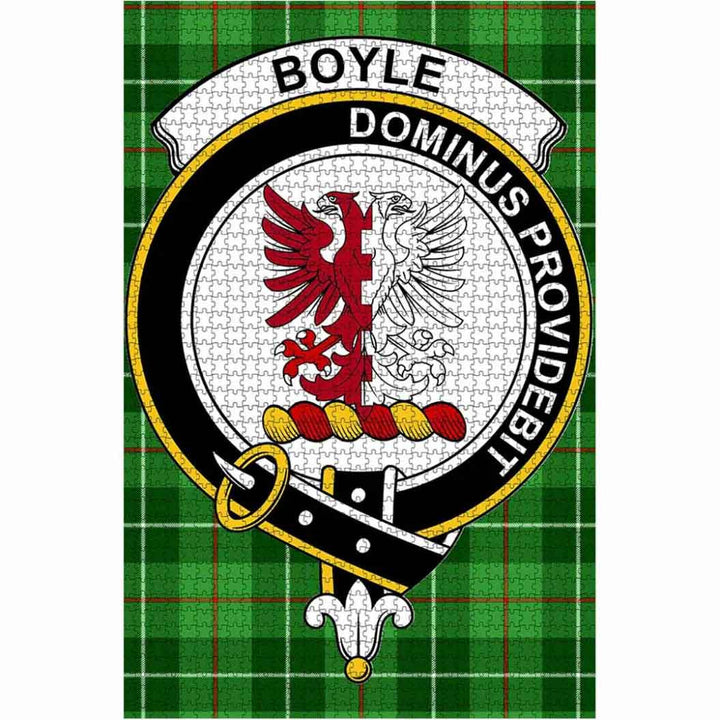 Scottish Boyle Clan Crest Tartan Jigsaw Puzzle 1