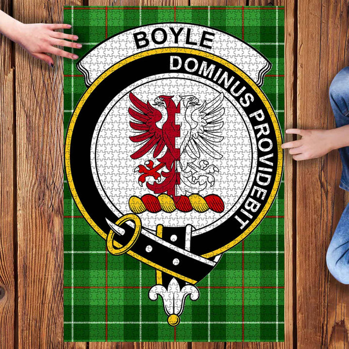Scottish Boyle Clan Crest Tartan Jigsaw Puzzle 3