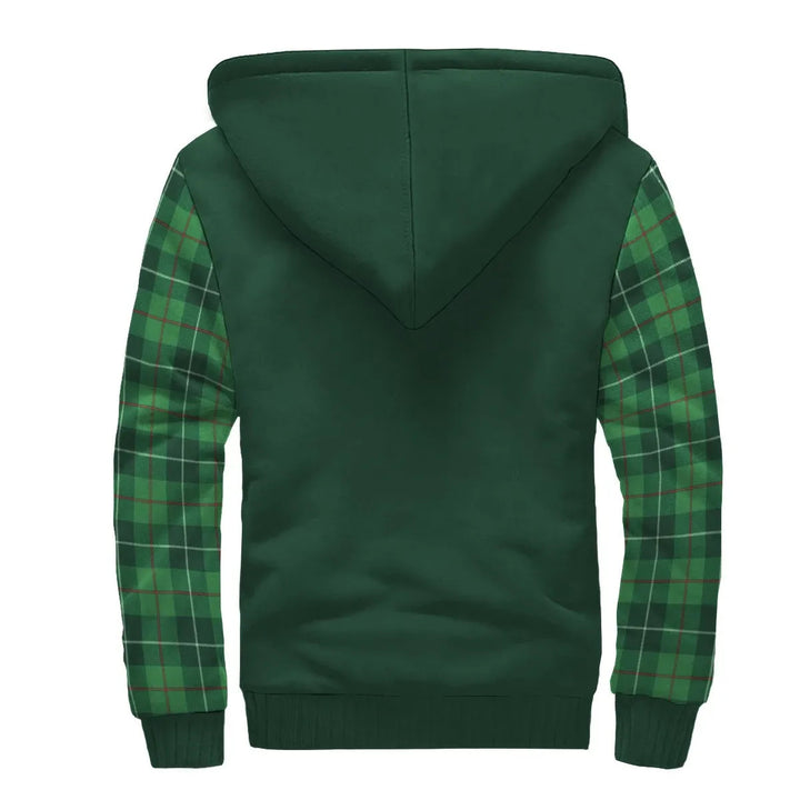 Scottish Boyle Clan Crest Tartan Plaid Sleeve Sherpa Hoodie