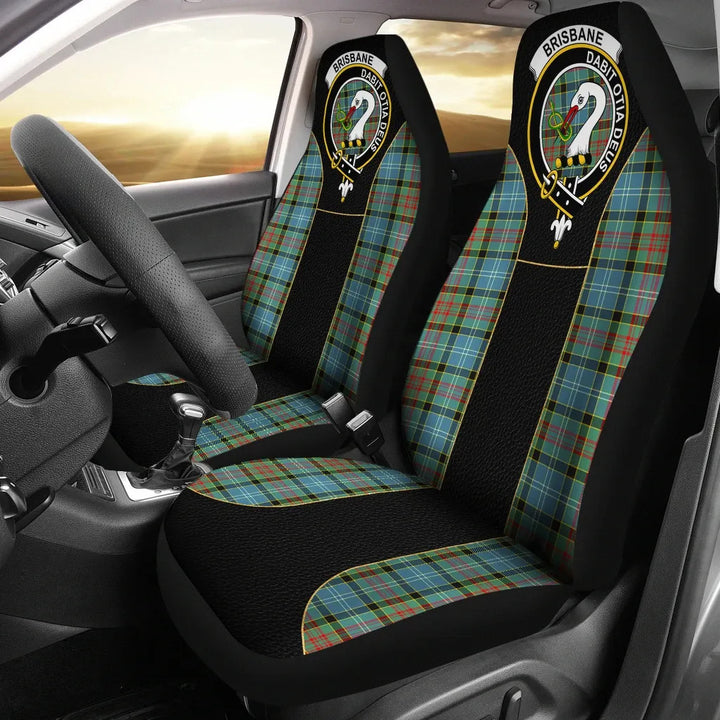 Scottish Brisbane Clan Crest Tartan Car Seat Covers - Special Style 1