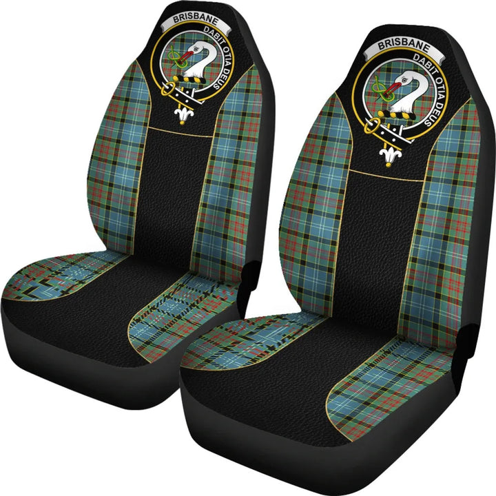 Scottish Brisbane Clan Crest Tartan Car Seat Covers - Special Style 2