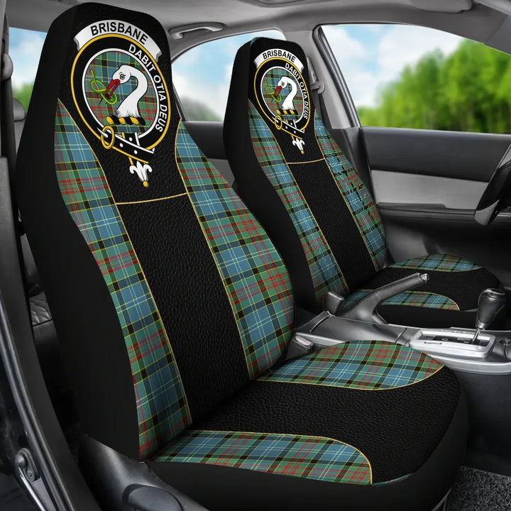 Scottish Brisbane Clan Crest Tartan Car Seat Covers - Special Style 3