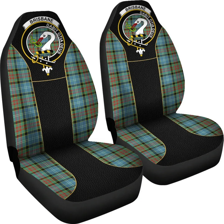 Scottish Brisbane Clan Crest Tartan Car Seat Covers - Special Style 4