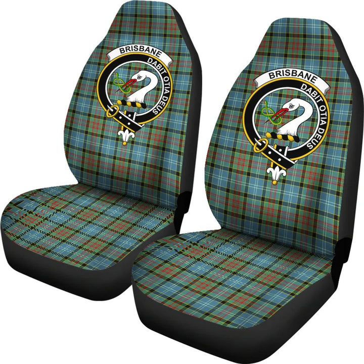 Scottish Brisbane Clan Crest Tartan Car Seat Covers 1