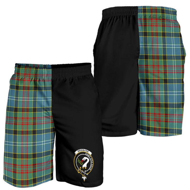 Scottish Brisbane Clan Crest Tartan Half of Me Men's Shorts
