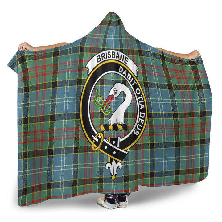 Scottish Brisbane Clan Crest Tartan Hooded Blanket Tartan Plaid 2