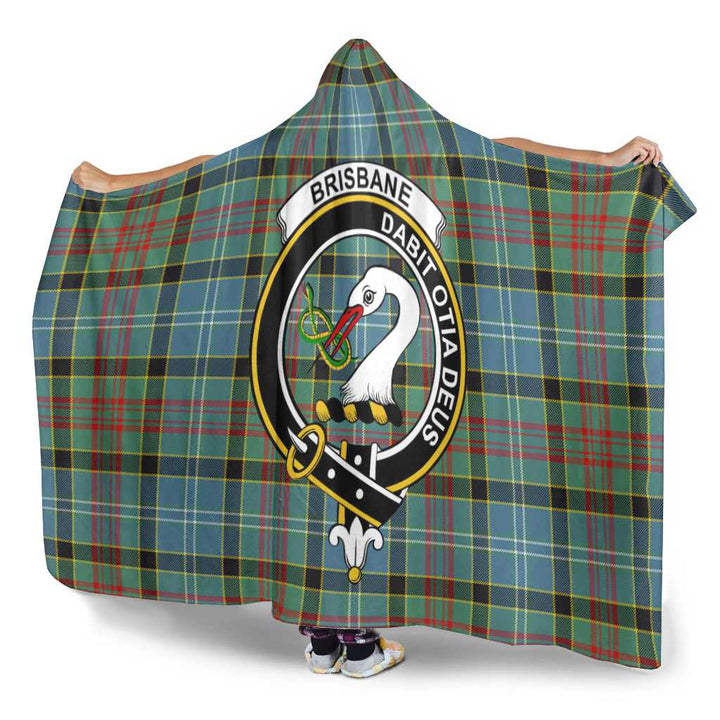 Scottish Brisbane Clan Crest Tartan Hooded Blanket Tartan Plaid 3
