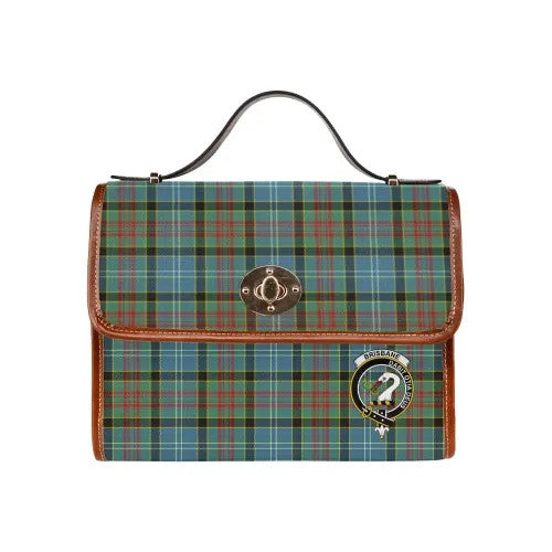 Scottish Brisbane Clan Crest Tartan Waterproof Canvas Bag Tartan Plaid 1