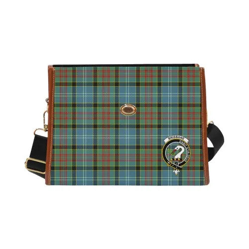 Scottish Brisbane Clan Crest Tartan Waterproof Canvas Bag Tartan Plaid 2
