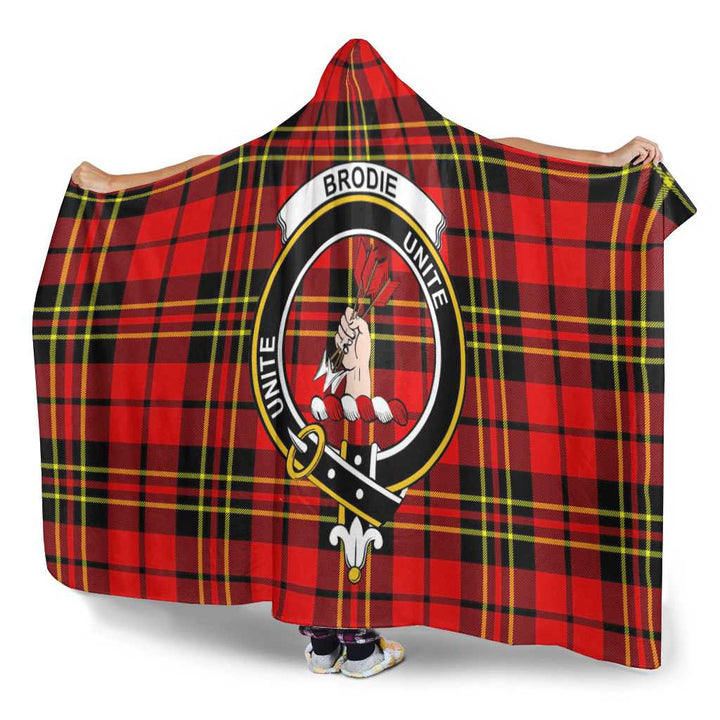 Scottish Brodie Clan Crest Tartan Hooded Blanket Tartan Plaid 3