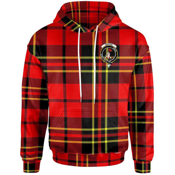Scottish Brodie Clan Crest Tartan Hoodie Front Side Tartan Plaid