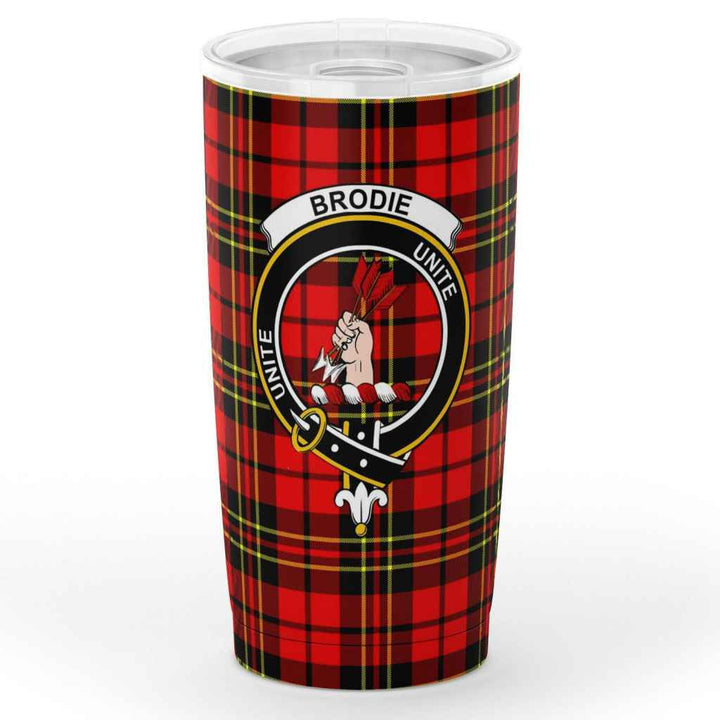 Scottish Brodie Clan Crest Tartan Insulated Tumbler Tartan Plaid 1