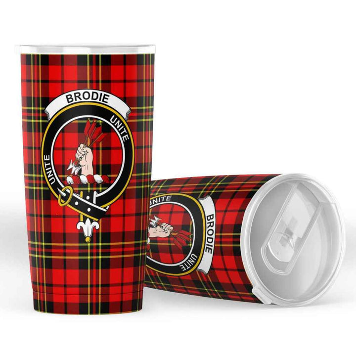 Scottish Brodie Clan Crest Tartan Insulated Tumbler Tartan Plaid 4