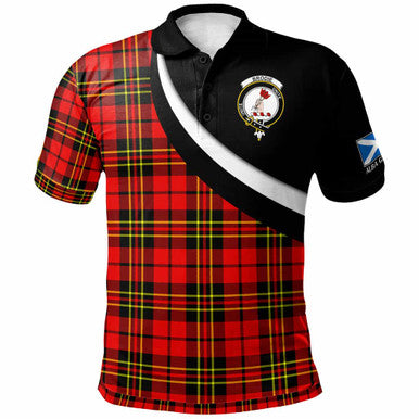 Scottish Brodie Clan Crest Tartan Polo Shirt - Scotland Forever Style Front Side Tartan Plaid