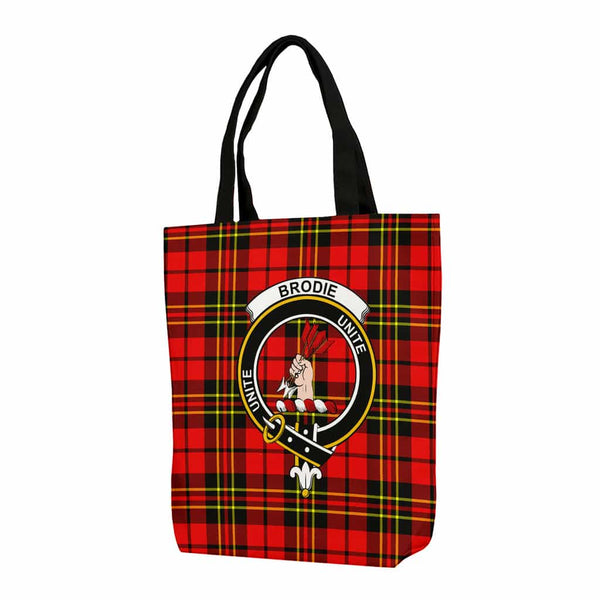 Scottish Brodie Clan Crest Tartan Canvas Bag With Shoulder Strap Tartan Plaid 1