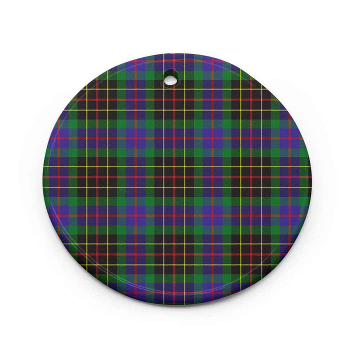 Scottish Brodie Hunting Modern Clan Tartan Ceramic Ornament Circle Shape Tartan Plaid