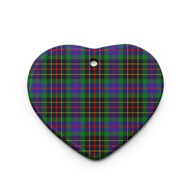 Scottish Brodie Hunting Modern Clan Tartan Ceramic Ornament Heart Shape Tartan Plaid