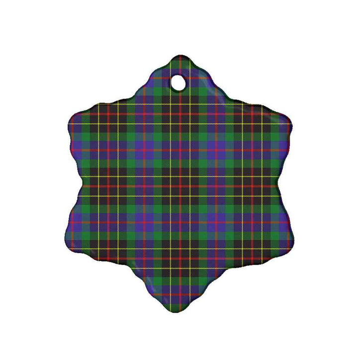 Scottish Brodie Hunting Modern Clan Tartan Ceramic Ornament Snow Flake Shape Tartan Plaid