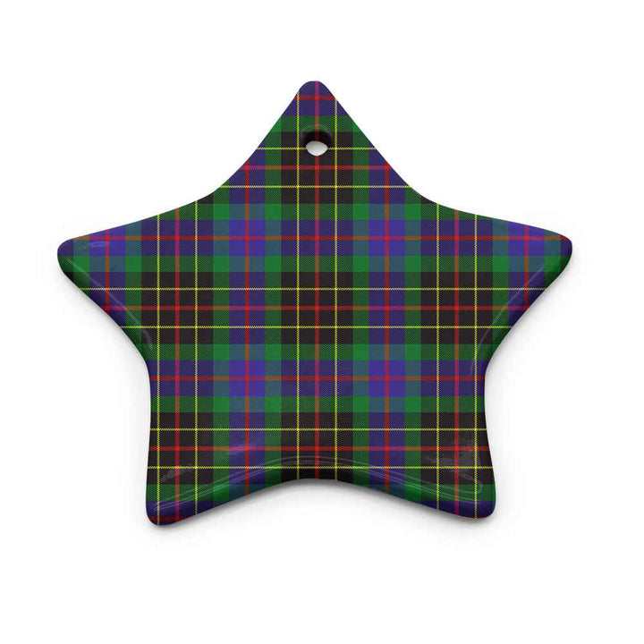 Scottish Brodie Hunting Modern Clan Tartan Ceramic Ornament Star Shape Tartan Plaid