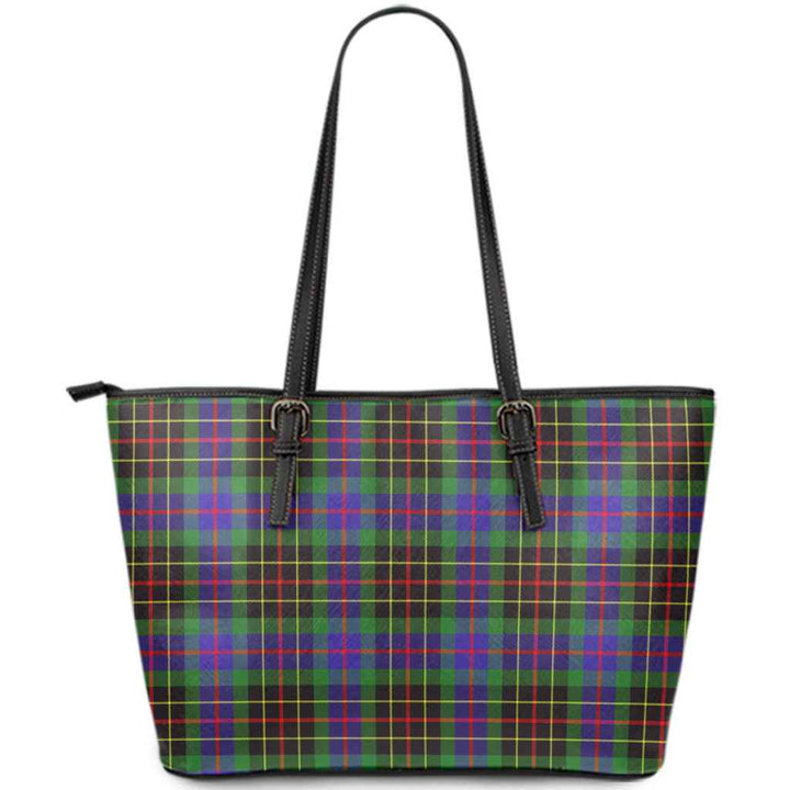 Scottish Brodie Hunting Modern Clan Tartan Leather Tote Tartan Plaid