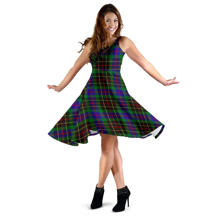 Scottish Brodie Hunting Modern Clan Tartan Women Midi Dress
